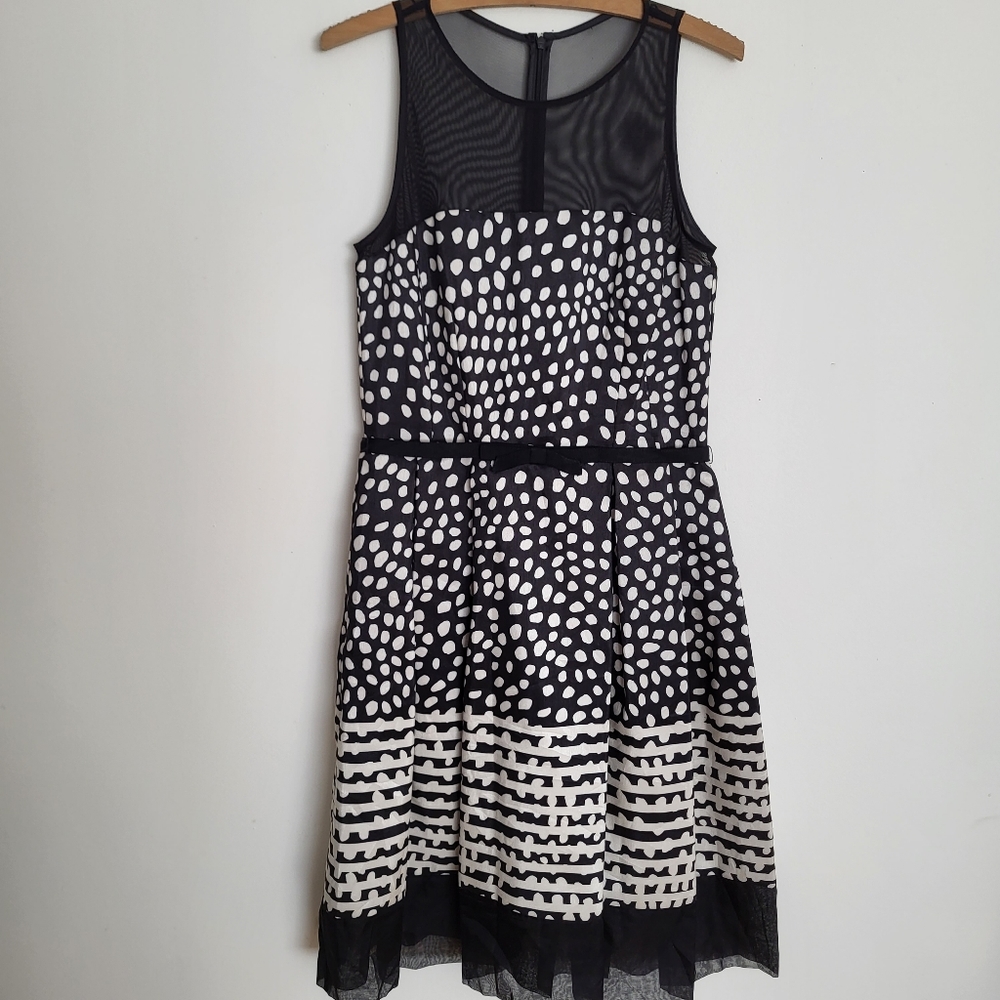 Taylor sleeveless polka dot A-Line party dress - Picture 2 of 6